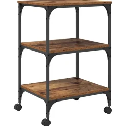 vidaXL Printerstand Gammelt træ 50 x 41 x 75 cm Konstrueret træ