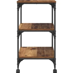 vidaXL Printerstand Gammelt træ 50 x 41 x 75 cm Konstrueret træ