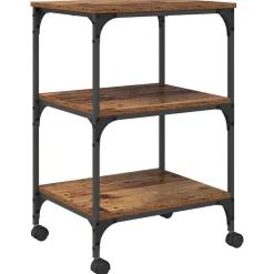 vidaXL Printerstand Gammelt træ 50 x 41 x 75 cm Konstrueret træ
