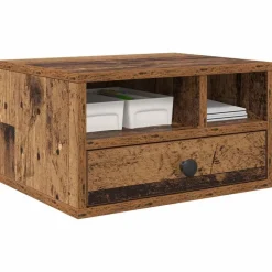 vidaXL Printerstand Gammelt træ 40 x 32 x 24 cm Konstrueret træ