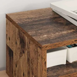 vidaXL Printerstand Gammelt træ 40 x 32 x 24 cm Konstrueret træ
