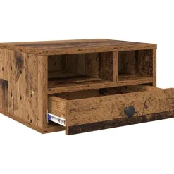 vidaXL Printerstand Gammelt træ 40 x 32 x 24 cm Konstrueret træ