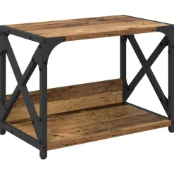 vidaXL Printerstand Gammelt træ 44 x 26 x 31.5 cm Konstrueret træ