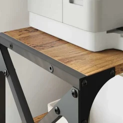 vidaXL Printerstand Gammelt træ 44 x 26 x 31.5 cm Konstrueret træ