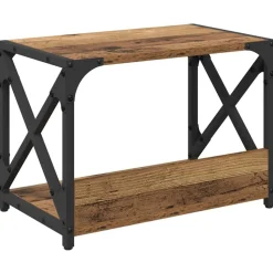 vidaXL Printerstand Gammelt træ 44 x 26 x 31.5 cm Konstrueret træ