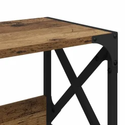 vidaXL Printerstand Gammelt træ 44 x 26 x 31.5 cm Konstrueret træ