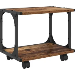 vidaXL Printerstand Gammelt træ 41 x 28 x 33,5 cm Konstrueret træ