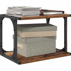 vidaXL Printerstand Gammelt træ 41 x 28 x 33,5 cm Konstrueret træ