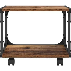 vidaXL Printerstand Gammelt træ 41 x 28 x 33,5 cm Konstrueret træ