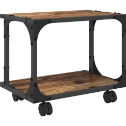 vidaXL Printerstand Gammelt træ 41 x 28 x 33,5 cm Konstrueret træ