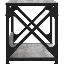 vidaXL printerstativ 2 hylder 44x26x31,5 cm konstrueret træ grå sonoma
