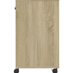 vidaXL printerstativ med hjul 60x40x68,5 cm sonoma-eg
