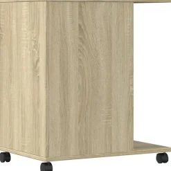 vidaXL printerstativ med hjul 60x40x68,5 cm sonoma-eg