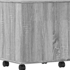 vidaXL printerstativ med hjul 41x32x48 cm grå sonoma-eg
