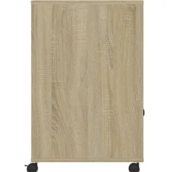 vidaXL printerstativ med hjul 60x48x74 cm sonoma-eg