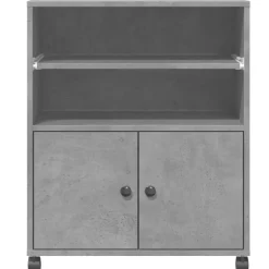 vidaXL printerstativ med hjul 60x48x74 cm betongrå