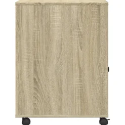 vidaXL printerstativ med hjul 60x50x67 cm sonoma-eg