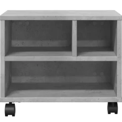 vidaXL printerstativ med hjul 41x32x34,5 cm betongrå