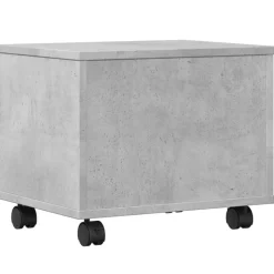 vidaXL printerstativ med hjul 41x32x34,5 cm betongrå