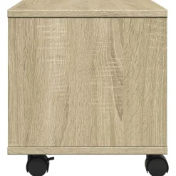 vidaXL printerstativ med hjul 41x32x34,5 cm sonoma-eg
