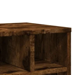 vidaXL printerstativ med hjul 41x32x48 cm røget egetræsfarve
