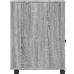 vidaXL printerstativ med hjul 60x50x67 cm grå sonoma-eg