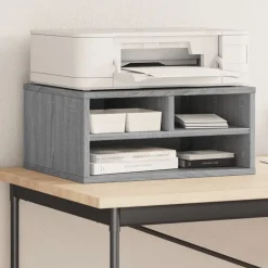 vidaXL printerstativ 49x40x22,5 cm konstrueret træ grå sonoma-eg