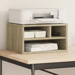vidaXL printerstativ 40x32x22,5 cm konstrueret træ sonoma-eg