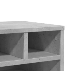 vidaXL printerstativ 40x32x22,5 cm konstrueret træ betongrå