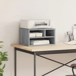 vidaXL printerstativ 40x32x22,5 cm konstrueret træ grå sonoma-eg