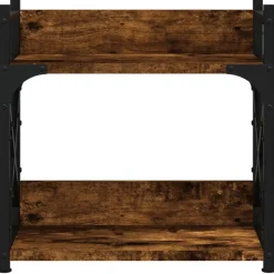 vidaXL printerstativ 40x20x40 cm 2 hylder konstrueret træ røget sonoma
