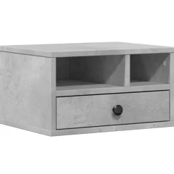 vidaXL printerstativ 40x32x22,5 cm konstrueret træ betongrå