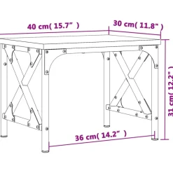vidaXL printerstativ 40x30x31 cm konstrueret træ sort