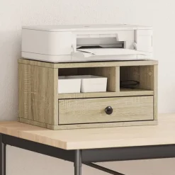 vidaXL printerstativ 40x32x22,5 cm konstrueret træ sonoma-eg