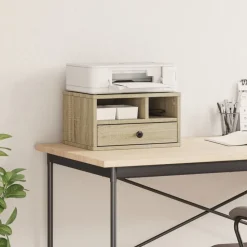vidaXL printerstativ 40x32x22,5 cm konstrueret træ sonoma-eg