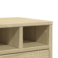 vidaXL printerstativ 40x32x22,5 cm konstrueret træ sonoma-eg