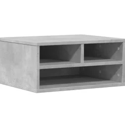 vidaXL printerstativ 49x40x22,5 cm konstrueret træ betongrå