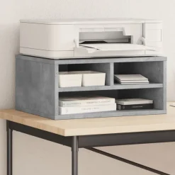 vidaXL printerstativ 49x40x22,5 cm konstrueret træ betongrå