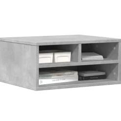 vidaXL printerstativ 49x40x22,5 cm konstrueret træ betongrå