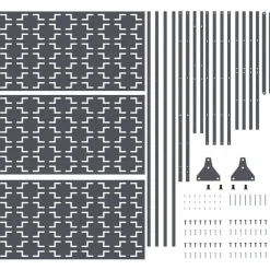 vidaXL Privatlivsskærm Antracit 100 x 50 x 180 cm Stål
