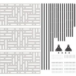 vidaXL Privatlivsskærm Grå 100 x 50 x 180 cm Stål