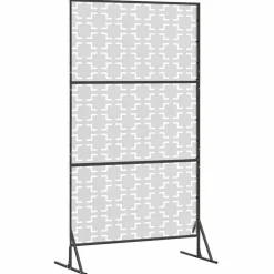 vidaXL Privatlivsskærm Grå 100 x 50 x 180 cm Stål