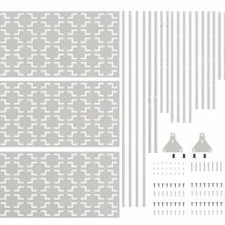 vidaXL Privatlivsskærm Grå 100 x 50 x 180 cm Stål