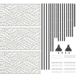 vidaXL Privatlivsskærm Grå 100 x 50 x 180 cm Stål