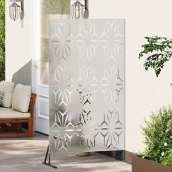 vidaXL Privatlivsskærm Grå 100 x 50 x 180 cm Stål