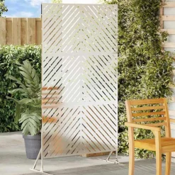 vidaXL Privatlivsskærm Grå 100 x 50 x 180 cm Stål