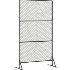 vidaXL Privatlivsskærm Grå 100 x 50 x 180 cm Stål