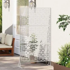 vidaXL Privatlivsskærm Grå 100 x 50 x 180 cm Stål