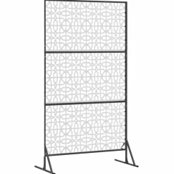 vidaXL Privatlivsskærm Grå 100 x 50 x 180 cm Stål