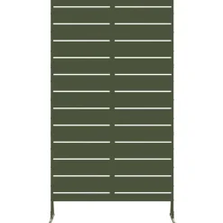vidaXL Privatlivsskærm Olivengrøn 100 x 50 x 180 cm Stål